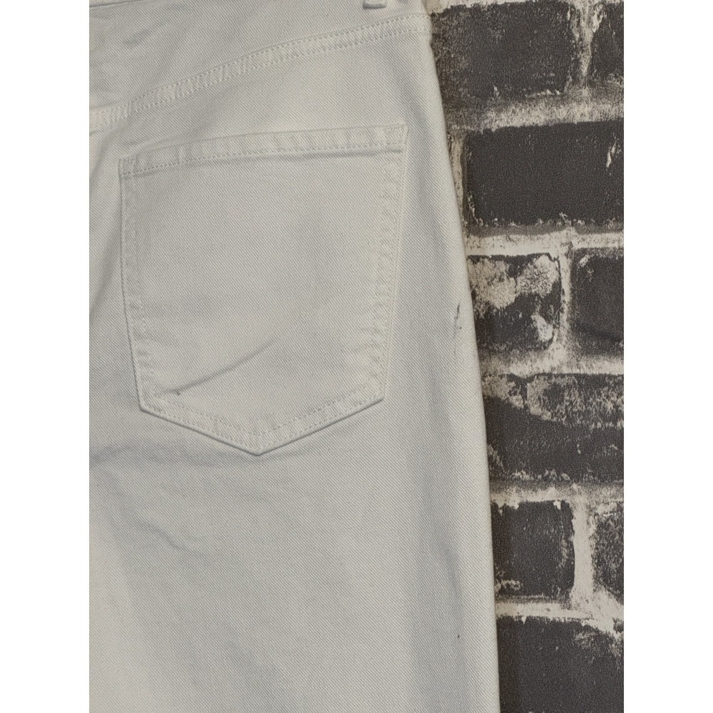 Express White Mom Jean Super High Rise‎ Jeans 8R Raw Hem Distressed NWT - Picture 7 of 8